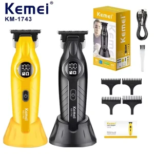 KM 1743 Rechargeable Electric Hair Clippers for Men Cordless Hair Cutting Machine With Base Professional Hair Trimmer