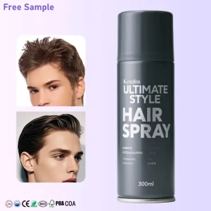 Keraliss Men Hair Styling Strong Hold Shine Natural Look Hair Spray Hydration Pump Aerosol Base Enhancement Customizable