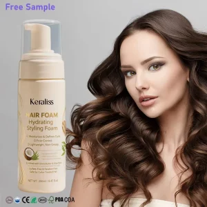Keraliss Organic Professional Coconut Foam Hair Mousse 200ml Extra Moisturizing & Braids Growth Support