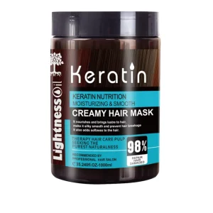 Keratin Hair Mask Hair Repair Moisturizing Nourishing Treatment for Dry Damaged Hair with 2 in 1 Formula