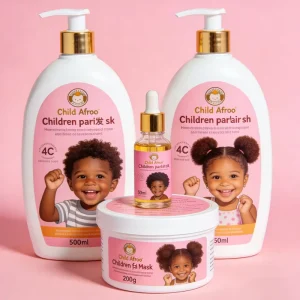 Kids Best Baby Hair Care & Styling Cream Curly Set Shampoo Conditioner for Black Kids Private Label