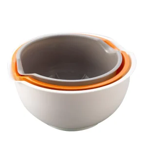 Kitchen Cooking Tools Plastic Fruit Vegetable Basket Colorful Bowl Salad Mixing Bowls Set of 3