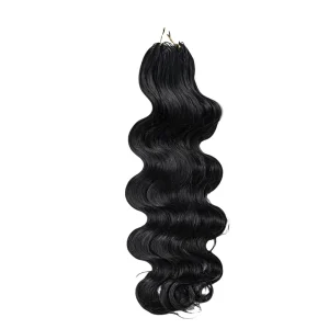 Knotless Pre Separated Double Drawn Remy Hair Crochet Extensions Natural Color Body Wave Feather Line 28Inch 50g Single Weft