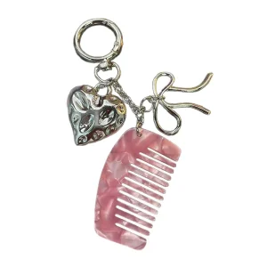 Korea Vintage Stainless Steel Portable Mini Comb for PVC Bag Pendant Phone Car Keychain Accessories