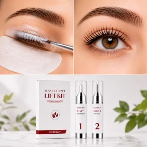 Korean Lash Lift Solution Step 1 Step 2 Vegan Cysteamine Base Airless Pump Syringe Shape Lash Brow Lift Perm and Fixation Lotion
