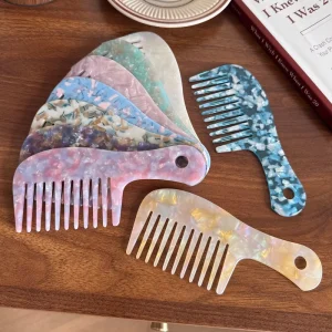 Korean Style All-match Large Size Long Handle Anti-static Portable Wide-tooth Massage Hair Comb Made in Korea