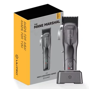 L28 Professional Hair Clipper 8100RPM Brushless Motor Hair Trimmer with Charging Base LCD Display Barber Tool