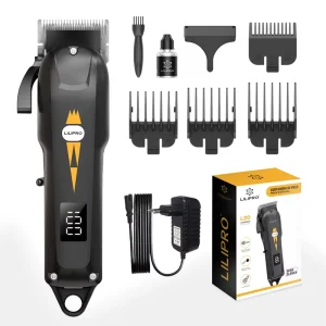 LILIPRO 10 W Professional 7000rpm High Performance Barber Clippers Hair Cutting Rechargeable Fade Blades Hair Clippers Mens Gifts