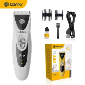 LILIPRO PT305 Professional Electric Pet Hair Trimmer Clipper Quiet Dog Maquinas De Cortar Pelo Cordless Cat Grooming Product Set
