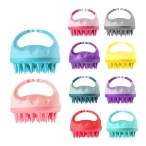 LUMA Non slip Silicone Shampoo Brush Wet Dry Scalp Massager Soft Shampoo Hairbrush