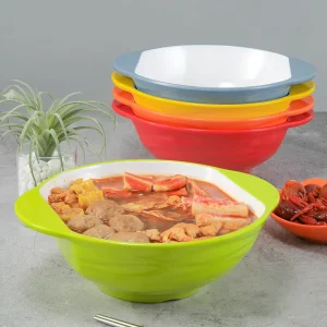 Large Malatang Bowl With Handle Melamine Bowl Plastic Mixing Melamine Colorful Bowl