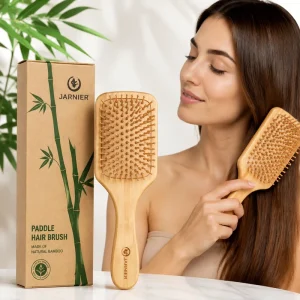Large Natural Square and Oval Detangling Hair Brush Massage Scalp Paddle Comb Brush Air Cushion Bamboo HairBrush