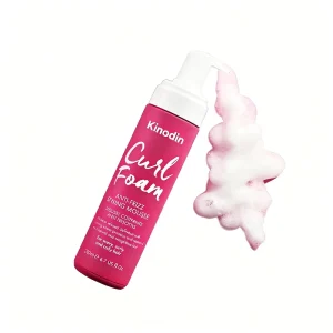 Lasting Natural Fluffy Anti Frizz Alcohol Free Hair Curl Foam Mousse Strong Hold Organic Kinodin Coarse Hair Cross Border