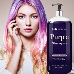 Latest Design Purple Barber Hair Shampoo Dye Blond Private Label Sliver Color Protection Purple Hair Shampoo