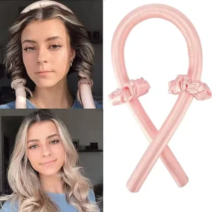 Lazy Natural DIY Hair Roller Silk Heatless Curling Rod to Sleep in Overnight for Long and Medium Hair