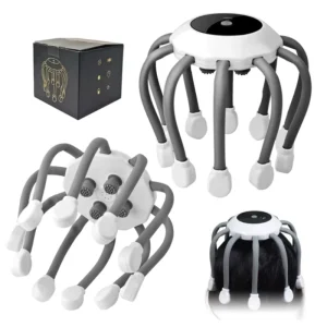Leading Smart Rechargeable Red Light Octopus Claw Scalp Massager Waterproof Head Device