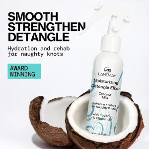 Leave in Conditioner Spray (Coconut Milk) Specially Formulated for Curly Hair Smooths Frizz Sulfate free Anti frizz Styling