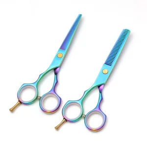 Left Handed Hair Cutting Scissors Stainless Steel Sharp Barber Shears Ergonomic Finger Rest Salon Hairdressing Tool Stylist 503