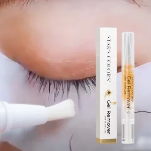 Lemon Flavor Glue Remover Gel Non Sensitive Lash Extensions Removers Eyelash Adhesive Removal Pen With Soft Brush