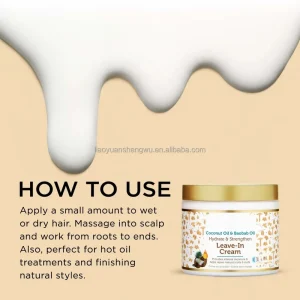 Light Weight 340g Leave in Curly Cream Moisturizing Long Lasting Professional Curly Hair Cream
