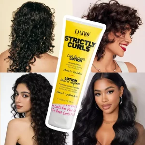 Lightweight Non-Greasy Moisturizing Curl Defining Hair Lotion Anti-Static Smoothing Styling Cream for All Curl Types