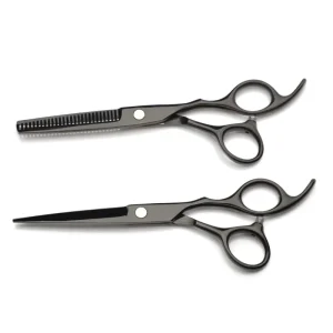Low MOQ Customized Hair Barber Scissors Titanium Coating Cutting Hair Scissors Set Professional Hairdressing Scissors