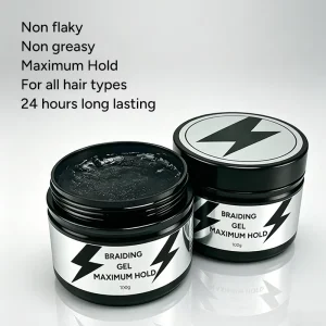 Low Moq Braids Gel Extra Hold Edge Control Shine Hair Twist Braiding Styling Gel Pomade for 4c Hair
