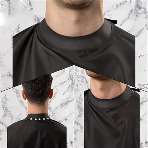 Low Moq Custom logo Personal Waterproof Polyester Beauty Salon Haircut Apron Gown Barber Silicone Collar for Hairdressing Cape