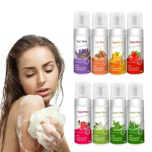 Low Moq Customized Natural Feminine Care Hygiene Intimate Vaginal Private Area Vagina Wash Cleaning Mint Yoni Wash Foam Mousse