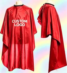 Low Moq Salon Cape Hair Cutting Water Resistant Hairdresser Stylist Barbershop Long Red Gown Capes Shawl Men Women