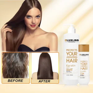 Luxliss Salon Professional 250ml 500ml Moisturize Nourish Repair Keratin Hair Daily Care Shampoo Conditioner