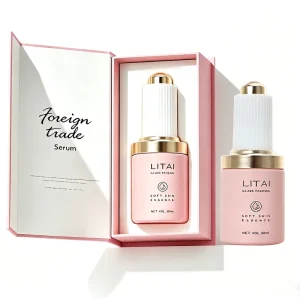 Luxury Custom Essence Cuticle Oil Container Empty 1oz 30ml Matte Pink Beard Hair Oil Serum Glass Dropper Bottle With Package Box
