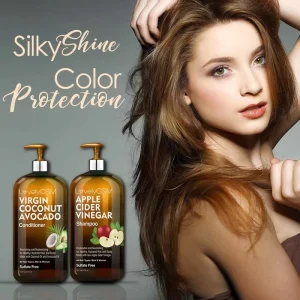 Luxury Hair Care Gift Set Anti-Dandruff Rosemary Protein Keratin Apple Cider Vinegar Shampoo & Conditioner Oil Control