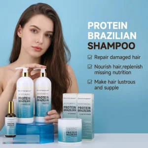 Luxury Hair Care Set Products Organic Protein Sulfate Free Argan Oil Keratin Shampoo and Conditioner Set