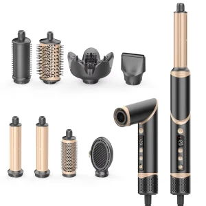 Luxury Ionic High Speed 1400W BLDC Motor Auto Curling Foldable 4 Speed Electric Hair Multi Styler Styling Tool Set