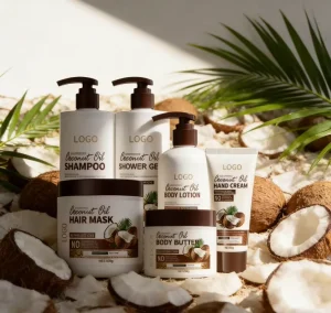 Luxury Moisturizing Coconut Body Hair Care Bath Gift Sets Lotion Cream for Bathroom Home Spa Use