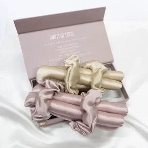 Luxury Overnight Silk Hair Roller Waves Curling Rod Headband Scrunchie Set 100% Mulberry Silk Heatless Hair Curler