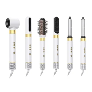M7 Professional Hair Beauty Set 6 in 1 BLDC 110,000 RPM Ionic High Power 1500W Hair Dryer Brush for Straightening Volumizing