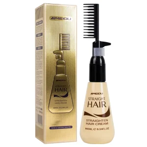 MEIDU Hair Styling Products Formaldehyde Free One Step No Flat Iron Hair Straightening Cream Comb Straight Hair Cream
