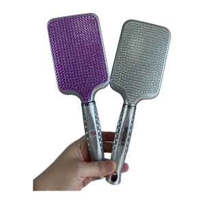 MUYANGWomen Hair Scalp Massage Comb Bristle Nylon Hairbrush Curly Detangle Hair Brush for Salon Hairdressing Tools