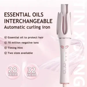 Magic Hair Curler Customizable Automatic Salon Tool PTC Heater LCD Ionic App Controlled Aluminum Household