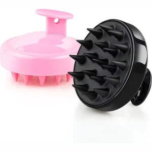 Manual Hair Scalp Massager Shampoo Brush Wet and Dry Soft TPR Hair Shower Cleansing Brush