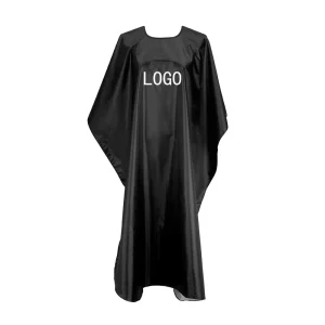 Manufacturer Custom Logo Polyester Barber Cape and Apron Salon Hair Cutting Accessories with Waterproof Feature