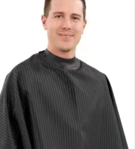 Manufacturer Supplied Customized Rubber Neck Barber Cape Salon Hairdressing Hair Cutting Capes With Silicone Neck