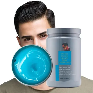 Medium Shine Water Based Wax Styling Hair Pomade Gel for Men Extra Strong Hold Tame Difficult Hair Alcohol Free Formula