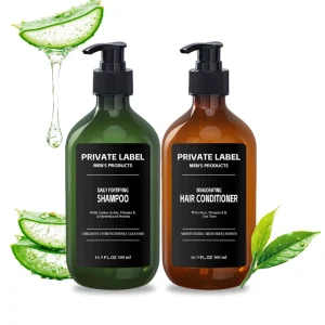 Men Shampoo Conditioner Set Mint Tea Tree Oil Shampoo Men Hair Care Kit Volume Enhancing Conditioner Refreshing Scalp Shampoo
