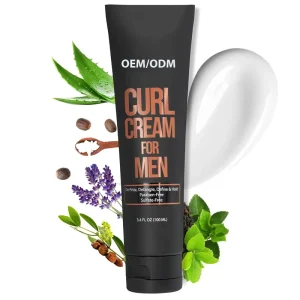 Men’s Curling Cream Moisturizes Increases Shine and Fights Frizz with Shea Butter and Jojoba Oil 100ml
