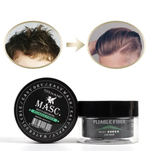 Mens Grooming Professional Strong Hold Heat Protection Texturizing Hair Pomade with Pliable Fiber Custom Wax