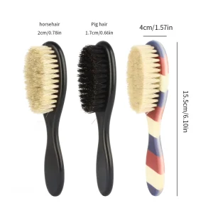 Men’s Hair Care Hairbrush Set Horse Hair Beard Brush Pig Bristle Broken Hair Cleaning Brush Men’s Styling Beard Comb