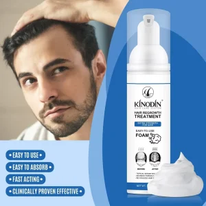 Men’s Hair Growth Foam Topical Anti Hair Loss Solution Rogain Treatment Biotin Serum Infused Argan Coconut Oil Regrowth